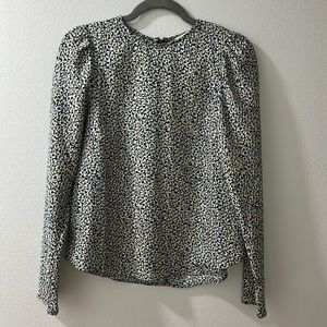 H&M Flutter Sleeve Blouse - Floral Size Small